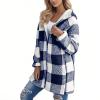 NineFit Basics Women's Sherpa Jacket, Blue, XX-Large, Plus Size, Relaxed Fit, Zipper Closure, Hooded, Casual, All Seasons, Not Water Resistant, Women, Teen Girls, Maternity, All Ages, Coat view 4