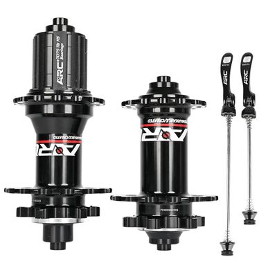 1 Pair MTB Bike Hub Front Rear HG 8-11 Speed 4 Claws 32 Holes Disc Brake Hubs with Quick Release Lever