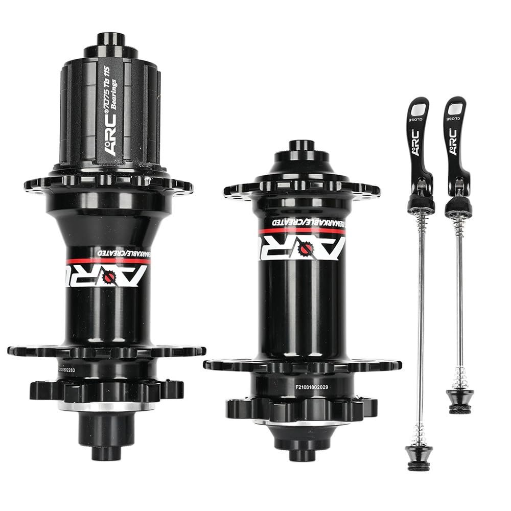 1 Pair MTB Bike Hub Front Rear HG 8-11 Speed 4 Claws 32 Holes Disc Brake Hubs with Quick Release Lever