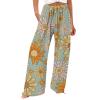 Deals 2024 Clearance Sweatpants Jeans for Women Petite Women's Casual and Fashionable Beach Elastic Waist Wide Leg Pants with Colorful Trendy Fall (Yellow, XXXL) Placed Re view 1