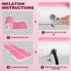 Inflatable Gymnastics Mat 10ft/13ft/16ft/20ft/ Air Tumbling Track Mats 4/8 inches Thick for Home Use/Training/Cheerleading/Yoga/Water with Pump 13ft x 3.3ft x 4inch White Pink Purple view 4