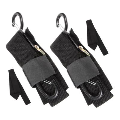 COOLHIYA 2sets Boat Winch Straps Hook Transom Straps for Trailer Motorboats Kayaks High-Strength Easy Installation Tie-Down