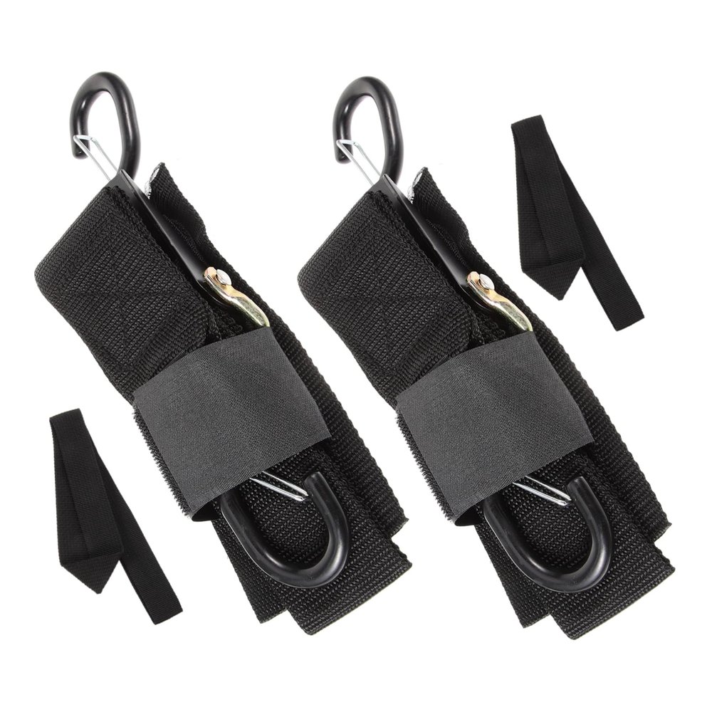 COOLHIYA 2sets Boat Winch Straps Hook Transom Straps for Trailer Motorboats Kayaks High-Strength Easy Installation Tie-Down