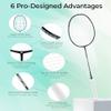 OGEENIER Badminton Rackets Set, 4-Player Lightweight Badminton Racquets Set with 6 Nylon Birdies for Beginner view 2