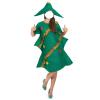 SOLILOQUY Christmas Tree Costume for Women Men Adult Tree Shaped Stage Performance Costume with Present Shoes Cosplay Outfit (Green Christmas Dress, L) view 2