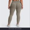 Aoxjox Womens Workout Leggings Metamorph Mid-Rise Hidden Scrunch Tummy Control Gym Training Yoga Pants 27" (Driftwood, X-Small) view 4