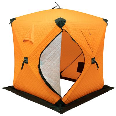 Ice Fishing Tent - Fully Insulated Portable Shelter with Carry Bag, Ideal for Ice Fishing and Picnics (Orange)