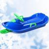 TUOYIBO Happy Children's Sledding, Children's Sledge with Steering Wheel, Double Padded Sledge, Plastic Sledge, Sledge with Brake Handrail view 1