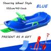 TUOYIBO Happy Children's Sledding, Children's Sledge with Steering Wheel, Double Padded Sledge, Plastic Sledge, Sledge with Brake Handrail view 2