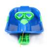 TUOYIBO Happy Children's Sledding, Children's Sledge with Steering Wheel, Double Padded Sledge, Plastic Sledge, Sledge with Brake Handrail view 3
