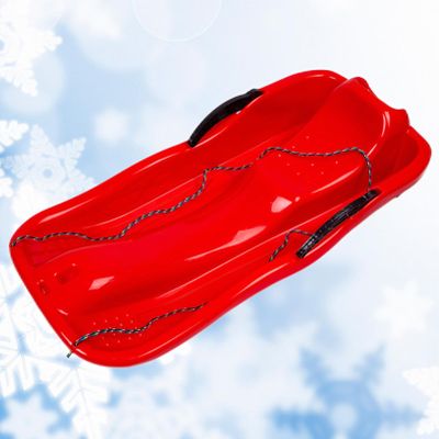 TUOYIBO Happy Children's Sledding, Two-Person Sledges, Children's Sledges, Thickened Plastic Sledges, Sledges with Backrests and Pull Ropes