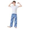 ALAZA Blue Watercolor Ice Hockey Player Pajama Pants Long Sleep Pant Pajama Bottoms Elastic Waist with Pockets 11-12 Years view 2
