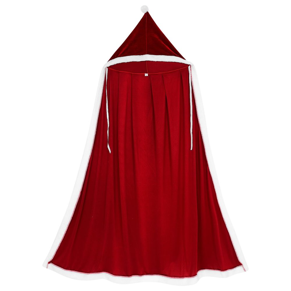 LIFKOME Christmas Velvet Hooded Cloak for Women Elegant Santa Cape Spacious Hood for Halloween and Festivities Cozy and Warm Holiday Costume