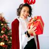 LIFKOME Christmas Velvet Hooded Cloak for Women Elegant Santa Cape Spacious Hood for Halloween and Festivities Cozy and Warm Holiday Costume view 4