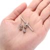14G Industrial Piercing Jewelry Silver Industrial Bar Industrial Jewelry Barbell Surgical Steel Industrial Earring with Square CZ Cartilage Helix Earring 38mm Long Scaffold Bar with Replacement Balls view 4