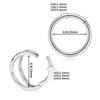 16G Double Nose Hoop Ring Surgical Steel Cartilage Earring Helix Piercing Jewelry Septum Jewelry Silver Daith Earring 7mm 2 PCS Lobe Earrings Unisex Hoop Earrings Tragus Lip Conch Hoop Earring view 2