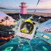 Full Face Snorkel Mask- Snorkeling Gear for Adults with Safe Dry Top Breathing System, Latest Foldable Panoramic View Snorkeling Mask for Men and Women, Anti Fog Anti Leak view 2