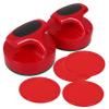 WHAMVOX Air Hockey Pusher Accessories Red with Grip Red Pucks for Table Hockey Replacement for Game view 1