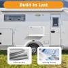 31.5 x 17.7 Foldable RVs Table, Wall Mount Folding Camper Table White RV Folding Table External Hanging Table Aluminium Alloy RV Caravan Folding Table for Caravans Travel Trailer 55Lbs Capacity view 3