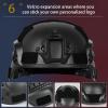 Airsoft Helmet and Mask,Tactical Airsoft Helmet and Full Face Fox Mask Set - Black Paintball Gear with Detachable Goggles, NVG Mount, and Side Rails view 2