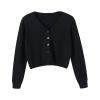 Black of y Deals 2024 Womens Lightweight Jackets Early Black of y Deals Winter Jackets for Women Sweater Plus Jacket Solid Color Knitted Sweater (Black, M) view 1
