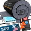 Hazli Matrix Comfort-Cell Memory Foam Camping Mattress Pad - Roll Up Mattress for Adults - Portable Cot Sleeping Pad for Camping - Floor Mat or Bed Roll for Car, SUV - 72 X 26 X 3 Dark Grey view 1