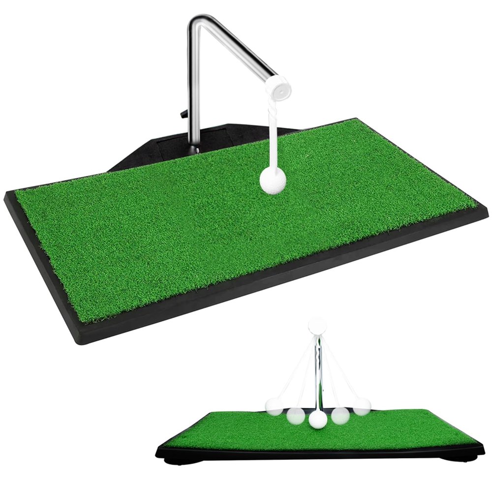 CAITON Golf Swing Trainer 2.0 - Premium Golf Training Equipment with 3 Adjustable Heights. Pure Path Golf Swing Practice Mat Training Aid. Ideal for Indoor, Outdoor, and Home Use