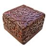FORESTIS GALLINARIA Handmade Decorative Wooden Jewelry Box, Kit, Vanity,Trinket, Organizer For, Ladies, Men, Women, Gold, Cash,Multipurpose Keepsake, Gift Item (4x4, Vines) view 1