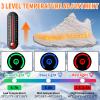Heated Sneakers for Women and Men,Rechargeable Foot Warmers, Electric Heating Shoes with 3 Temperature Settings, Winter Outdoor Non Slip Walking Running Shoes (White, 7.5 Women/7 Men) view 2