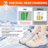 Heated Sneakers for Women and Men,Rechargeable Foot Warmers, Electric Heating Shoes with 3 Temperature Settings, Winter Outdoor Non Slip Walking Running Shoes (White, 7.5 Women/7 Men) view 3