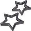 Isslly 2 PCS Star Snap Clips, Zinc Alloy Heavy Duty Star Shaped Keychain Clip with 2 Sizes, Cute Clip for Bags, Backpack, Keys - Black view 1