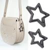 Isslly 2 PCS Star Snap Clips, Zinc Alloy Heavy Duty Star Shaped Keychain Clip with 2 Sizes, Cute Clip for Bags, Backpack, Keys - Black view 4