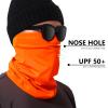 BASSDASH Fleece Neck Gaiter with Nose Hole Winter Face Mask for Men Women Windproof Scarf for Fishing Hunting Skiing Orange view 3