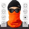 BASSDASH Fleece Neck Gaiter with Nose Hole Winter Face Mask for Men Women Windproof Scarf for Fishing Hunting Skiing Orange view 4