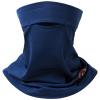 BASSDASH Fleece Neck Gaiter with Nose Hole Winter Face Mask for Men Women Windproof Scarf for Fishing Hunting Skiing Navy Blue view 1