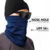 BASSDASH Fleece Neck Gaiter with Nose Hole Winter Face Mask for Men Women Windproof Scarf for Fishing Hunting Skiing Navy Blue view 3