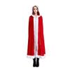 Keenso Christmas Halloween Costumes Cloak,Santa Xmas Velvet Hooded Cape Robe for Adult Child view 2