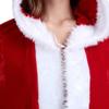 Keenso Christmas Halloween Costumes Cloak,Santa Xmas Velvet Hooded Cape Robe for Adult Child view 4