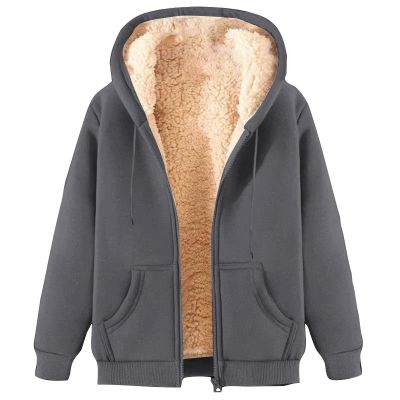 Huneny Gray Mens Fleece Jacket,Mens Zip Up Hoodie,Men's Fashion Hoodies & Sweatshirts,Warm Sherpa Fleece Lined Winter Jackets Casual Long Sleeve Hooded Drawstring Coats With Pockets