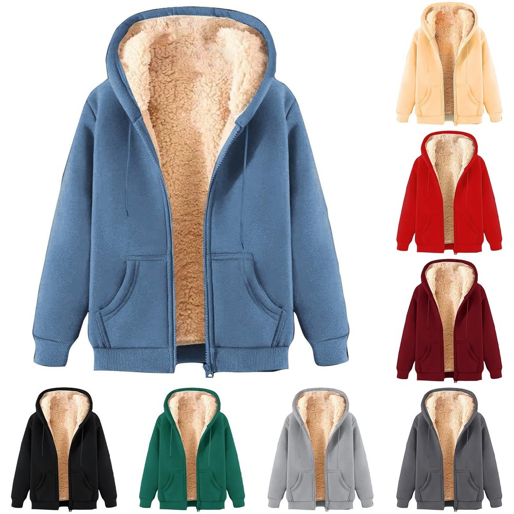 Huneny Blue Zip Up Hoodie Men,Mens Zip Up Hoodie,Mens Hoodies Pullover,Fleece Jacket Men,Warm Sherpa Fleece Lined Winter Jackets Casual Long Sleeve Hooded Drawstring Coats With Pockets