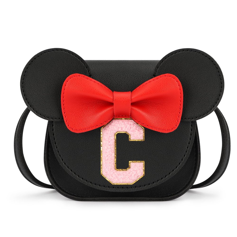 mibasies Toddler Purse Girl Gifts: Girls Birthday Gifts for 3-8 - Toys for Ages 2-4 Purse, Black, Letter C