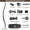 60" Black Hunter Recurve Bow Wood Takedown Bow Right/Left Hand for Adults American Hunting Longbow 20-60lbs for Archery Hunting Shooting Practice (Gray, 20LBS, Right Hand) view 2