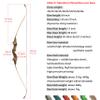 60" Black Hunter Recurve Bow Wood Takedown Bow Right/Left Hand for Adults American Hunting Longbow 20-60lbs for Archery Hunting Shooting Practice (Gray, 20LBS, Right Hand) view 3