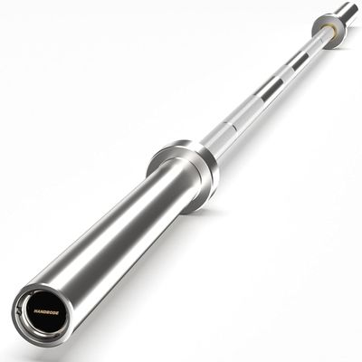 HANDBODE 45 lb (20kg) Olympic Barbell, 2-inch Weight Bar for Bench Press, 1000 lb High-Capacity, 7-Foot, Hard Chrome, Standard Powerlifting Strength Training Gym Home Workout Weightlifting (Silver)