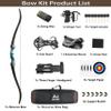60" Black Hunter Recurve Bow Wood Takedown Bow Right/Left Hand for Adults American Hunting Longbow 20-60lbs for Archery Hunting Shooting Practice (Blue, 45LBS, Right Hand) view 2
