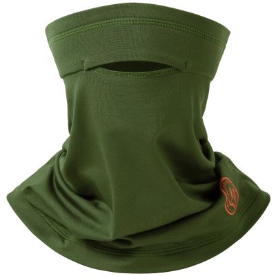 BASSDASH Fleece Neck Gaiter with Nose Hole Winter Face Mask for Men Women Windproof Scarf for Fishing Hunting Skiing Army Green