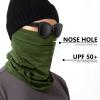 BASSDASH Fleece Neck Gaiter with Nose Hole Winter Face Mask for Men Women Windproof Scarf for Fishing Hunting Skiing Army Green view 3