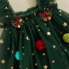 Baby Girl Christmas Tree Romper Dress Star Sequin Tulle Skirt Lace Bodysuit Headband Newborn Infant Christmas Outfit (Green, 9-12 Months) view 2