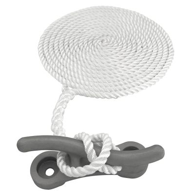 HKINBAS 12in Fit for Aluminum Dock Cleat Nylon Dockline Mooring Rope Universal Fit for Boat Canoe Kayak Ship