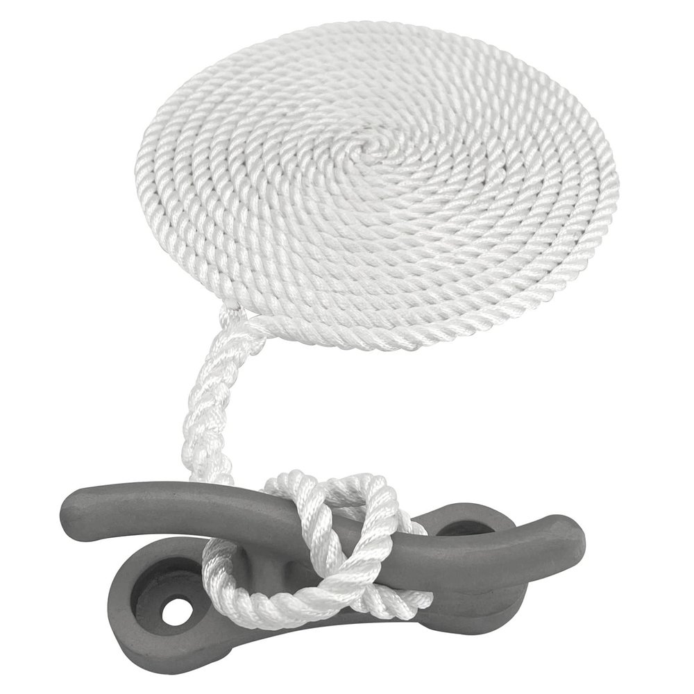 HKINBAS 12in Fit for Aluminum Dock Cleat Nylon Dockline Mooring Rope Universal Fit for Boat Canoe Kayak Ship